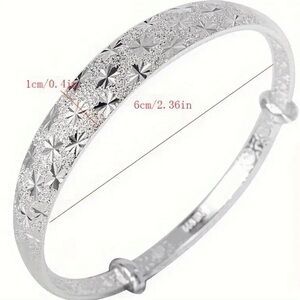 925 Silver Plated Minimalist Star Bracelet.